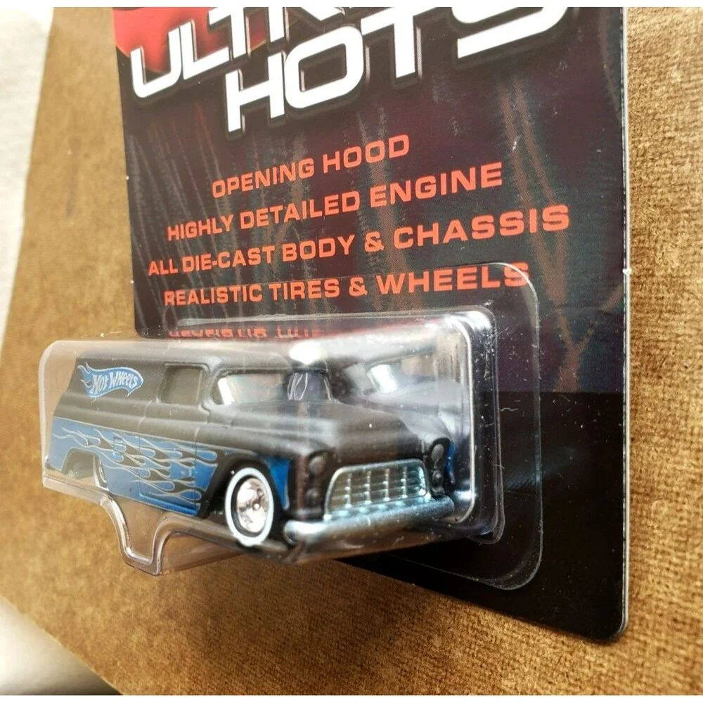 2006 Hot Wheels '55 CHEVY PANEL Black Blue ULTRA HOTS SERIES 1:64 WW REAL RIDERS